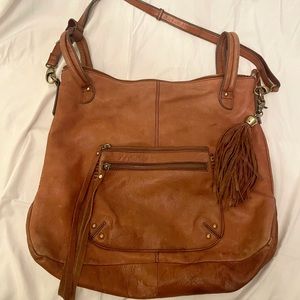 Lightly used large leather Lucky brand bag